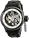 Invicta Men's 1091 Russian Diver Stainless Steel and Black Polyurethane Watch with Skeleton Window