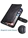 ULAK iPhone Xs Wallet Case, iPhone X Case with Card Holder, Premium PU Leather Flip Cover with Kickstand Magnetic Closure Shockproof Wallet Cases for iPhone X/XS 5.8 inch, Black