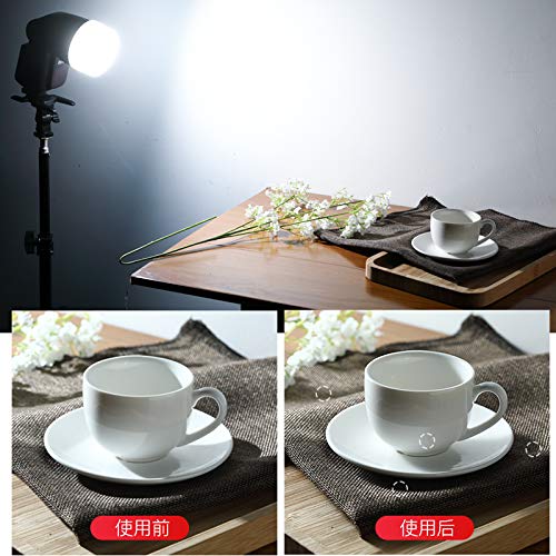 SUPON Camera Flash Diffuser Bounce Dome Light Set for Godox V1 Flash Series,V1-C, V1-N, V1-S, V1-F, V1-O, V1-P Round Head Flash Speedlite (White, Blue, Yellow)