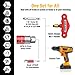 Multifunction Universal Socket Tool Set - Universal Soket Grip (9-21mm), Ratchet Wrench Power Drill Adapter, Double Ended Screw-Driving Bit, Tool for DIY Handyman (Red)