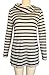 ETCYY Women's Long Sleeve Striped Button Cowl Neck Tunic Sweatshirts Tops