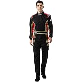 J-RACING® Racing Suit Karting Suit/Race/Rally Go Kart Auto Racing Fire SFI 3.2A/1 Black Red