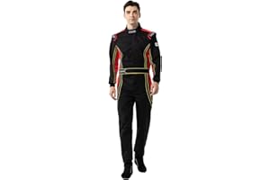 J-RACING® Racing Suit Karting Suit/Race/Rally Go Kart Auto Racing Fire SFI 3.2A/1 Black Red