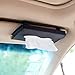 ChiTronic Car Sun Visor Napkin PU Leather Box Tissue Cover Holder - Black
