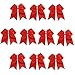 CN Girls Cheerleader Hair Bow with Ponytail Holder for Cheerleading Girl Red Pack of 10