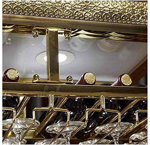 TIANPIN Edelstahl Weinglas Rack, Weinschrank, einfache vergoldet kann angepasst Werden Hängende Weinregal Decke… – Bild 8