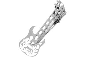 Creative Metal Punk Guitar Tie Clip Instrument Music Note Pin Piano Necktie Buckle For Men's Necktie Accessories Performances