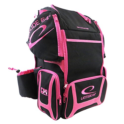 Latitude 64 DG Luxury E3 Black/Pink Backpack Disc Golf Bag - Thumbnail 2