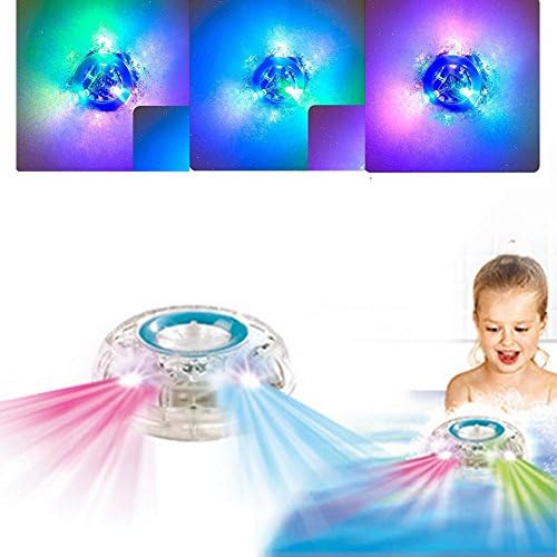 ShineU light up bath toys, Waterproof Bathroom LED Light Toys, Bathroom Shower Time Colorful Changing tub toys for toddlers babies Kids Children Adult at Party, Bathtub, Bar, Swimming Pool (2 pack)