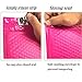 SES.CO 4x8 Inch Hot Pink Poly Water-Proof Sturdy Bubble Mailers Self Seal Padded Envelopes for Shipping (50 Pack)