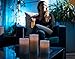 Levavly Flameless Candles Set of 3 - Real Wax LED Candles with Remote Control, Timer & Batteries Included- Flickering Votive Pillar Candles, Special Design 4