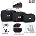 BUBM 3pcs/Set Waterproof Portable Universal Multi-Functional Digital Storage Bag Electronic Accessories Cable Organizer Bag Carrying Case Camera Lens Charger Cable Organiser Triple Set Bag