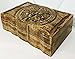 Vrinda® Hand-Carved Wooden Box - Decorative Treasure Chest Box - Tree of Life Pattern - Exquisite Storage Solution - Ideal for Jewellery, Watches, Others - Brown, 9X6 Inch