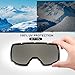 OutdoorMaster Kids Ski Goggles, Snowboard Goggles - Snow Goggles for Kids,Youth with Anti-Fog 100% UV Protection Spherical Lens - (2 Pack) Black/Grey (VLT 10%)