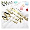Luxe Gouden Reeks van het Bestek 304 roestvrij staal serviezen Western Bestek Silverware Servies Sets Diner mes vork…