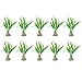 Jardin Plastic Aquarium Tank Plants Grass Decoration, 10-Piece, Green