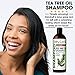 Tea Tree Shampoo With Essential Tea Tree Oil Anti Dandruff Shampoo, Removes Dandruff and Flakes, Scalp Remedy, Deep Cleansing, Soft and Smooth Hair, 16 Fl. Oz