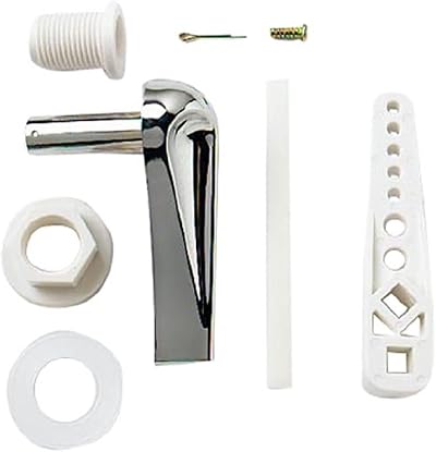 Merriway BH01568 Plastic WC Cistern Handle Set - Chrome Plated