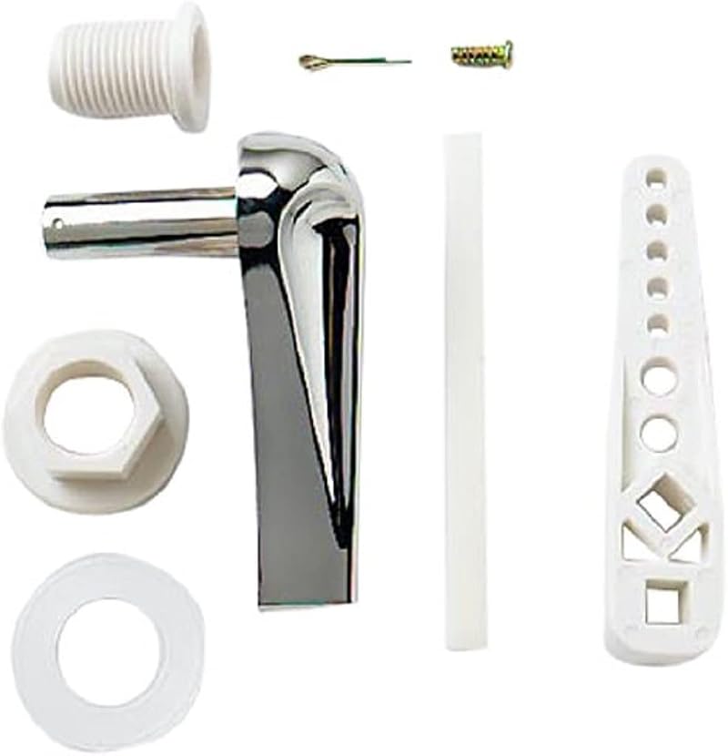 Merriway BH01568 Plastic WC Cistern Handle Set - Chrome Plated