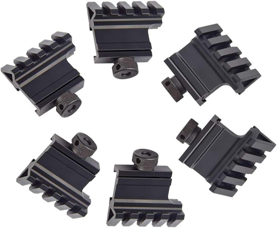 Autimatic 6Pcs 45 Degree Offset Rail Mount, 4 Slots 20mm Picatinny Weaver Rail for Flashlights Laser Red Dot Sight Optics Tactical Style : Sports & Outdoors