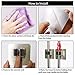 Mop Broom Grip Holder, 2 Pcs Reusable Self-Adhesive Holder, No Drilling Wall Mounted Hanger Holders,Clean Tool Organizer Kitchen Bathroom-Max Load 11 lbs (White)