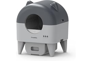 DUABES Self-Cleaning Cat Litter Box for Multiple Cats - Extra Large Automatic Odor Control with App Monitoring, Safety Sensors & Low-Noise Operation (Includes Trash Bags)