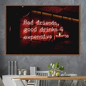 signwin Framed Canvas Wall Art Illuminated Words 3D...