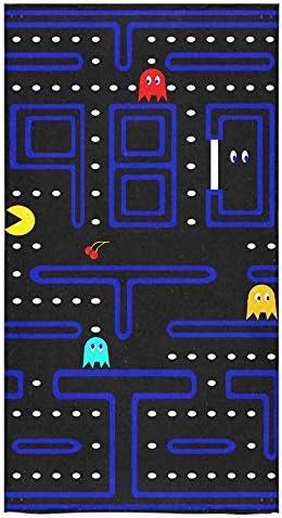 Custom Bath Towel Bathroom Shower Towel Pac Man Maze 30 Inch x 56 Inch(one side)