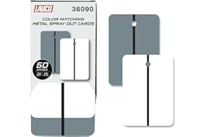 LAUCO Metal Spray Out Cards – White & Medium Grey Automotive Color Matching Test Panels – 4" x 6" Spray Out Sample Cards – (5