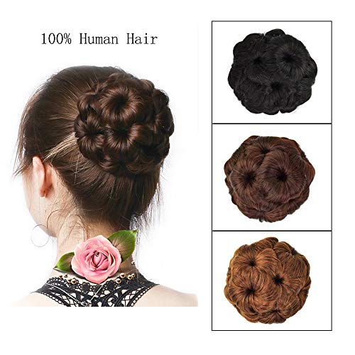 Beauty Angelbella 100 Human Hair Bun Extensions Up Do Donut