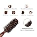 Mokale Natural Boar Bristle Round Comb Hair Brush with Ergonomic Natural Wood Handle,2.2 Inch,Styling Essentials for Hair Drying, Styling, Curling