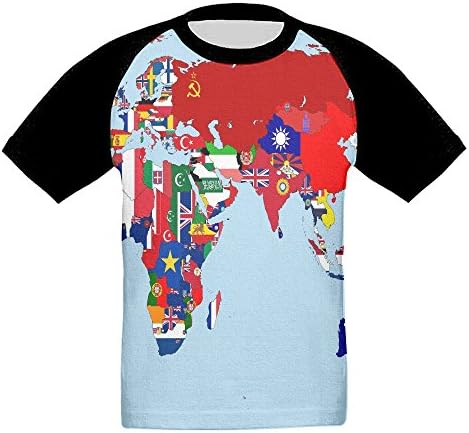 BurningChampion Flag Of The World Children's Front Full Print Short Sleeve Durable Child Toddler T-Shirt Tee