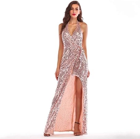 amazon rose gold sequin dress