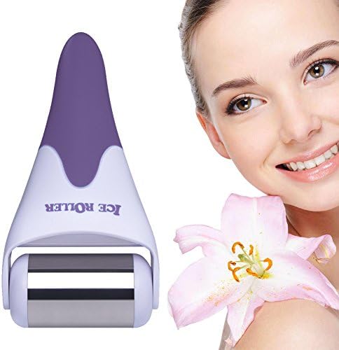 Olssda Stainless Steel Skincool Ice Roller for Face &amp; Eye,Puffiness, Migraine,Pain Relief and Minor Injury (purple)