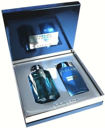 CHROME LEGEND by Azzaro Gift Set for MEN: EDT SPRAY 4.2 OZ &amp; ALL OVER SHAMPOO 6.8 OZ