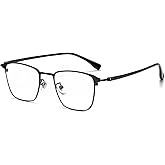 Cyxus Men Blue Light Blocking Glasses Half Rimless Computer Gaming Glasses