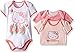 Hello Kitty Baby Girls' Core Pink Bodysuits, Blushing Bride, 12 Months