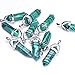 Asingeloo Genuine Quartz Stone Pendants Pointed Hexagonal Shape Crystal Gemstone Pendant Charms Bulk for diy Jewelry Making (10pcs Green Malachite)