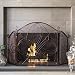 Best Choice Products 3-Panel 55x33in Wrought Iron Fireplace Safety Screen Decorative Scroll Spark Guard Cover