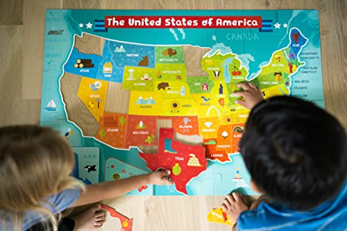 Chuckle & Roar - USA Map Puzzle - Engaging and