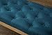 Roundhill Furniture Habit Solid Wood Button Tufted Dining Bench, Blue