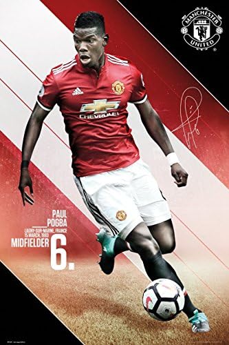 Laminated Manchester Utd FC Pogba 17-18 Maxi Poster 61x91.5cm