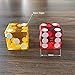 YH Poker Set of 5 Precision 19mm Serialized Casino dice with Razor Edges and Corners (Yellow) ¡­
