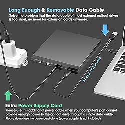 ROOFULL External CD DVD +/-RW Drive with SD Card