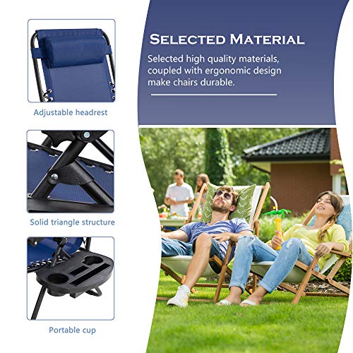 Shintenchi Patio Zero Gravity Recliner Lounge Chair, Outdoor Folding