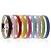 SUPVOX 20pcs 8mm Adjustable Leather Bracelet Strap Slide Wristbands Bracelets for Slide Letters Jewelry Making Charms