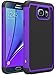 Note 5 Case, LK [Drop Protection] [Shock-Absorption] Hybrid Dual Layer Armor Defender Protective Case Cover for Samsung Galaxy Note 5 (Purple)