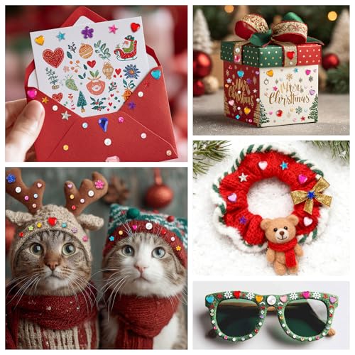 2774pcs Gem Stickers Jewels for Crafts, Self Adhesive Rhinestone Jewel Stick on Gems, Acrylic Bling Heart Stickers, Craft Supplies for Kids