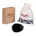 TGS Gems® Black Obsidian Carved Irish Worry Stone Healing Crystal Free Pouch Sold by 1pcs