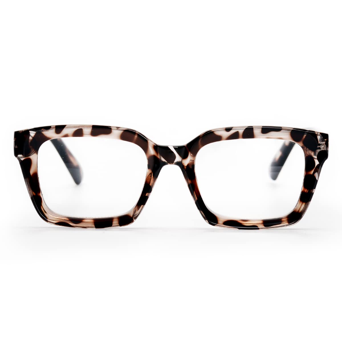ZUVGEES Retro Oversized Blue Light Blocking Reading Glasses Big Eyeglass Frames Large lens Computer Readers (Tortoise,1.00)